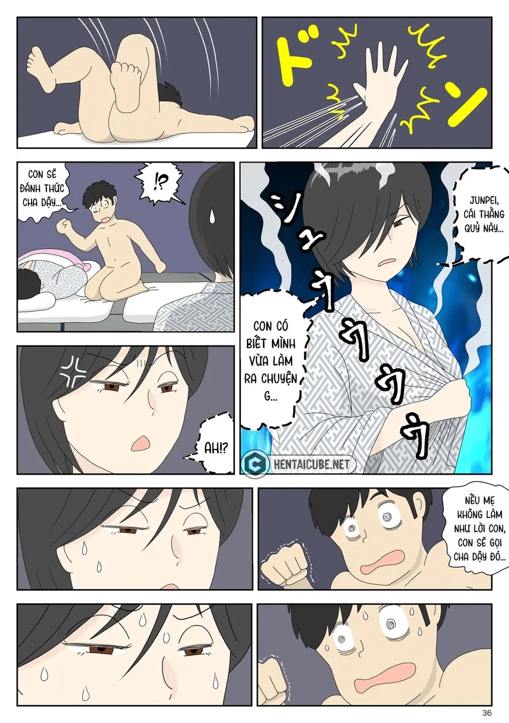 Bị mẹ phát hiện đang rình trộm thủ dâm [Onaneta... - Chap 2 - Cha ở kế bên - 37