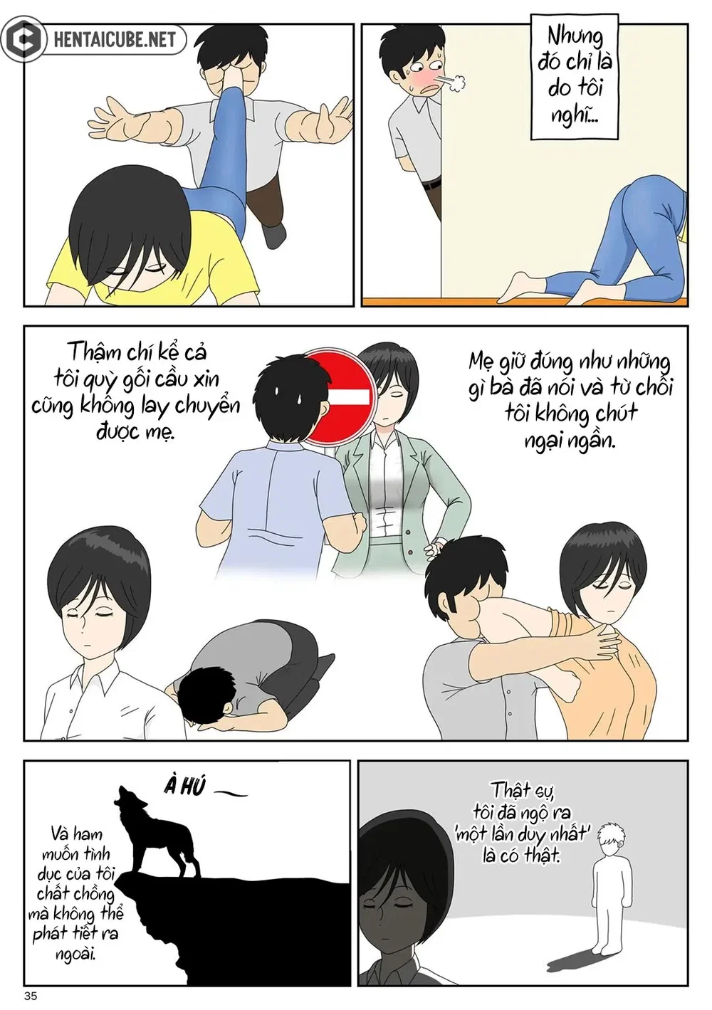 Bị mẹ phát hiện đang rình trộm thủ dâm [Onaneta... - Chap 1 - 36