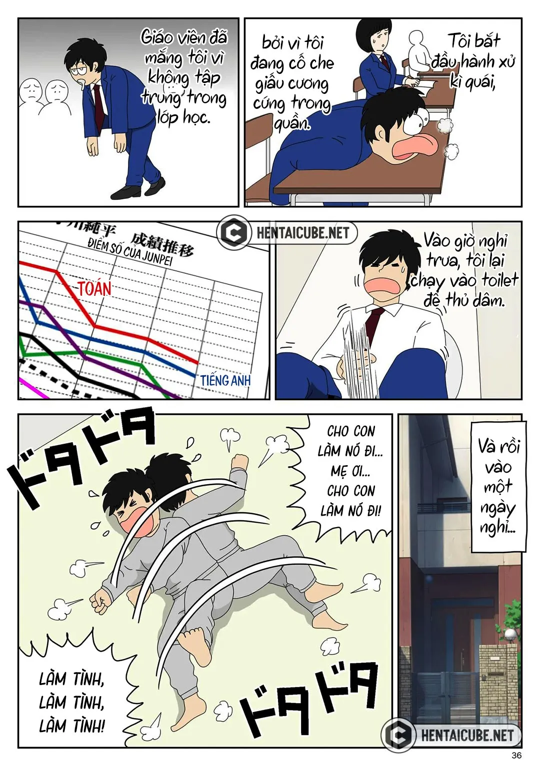 Bị mẹ phát hiện đang rình trộm thủ dâm [Onaneta... - Chap 1 - 37