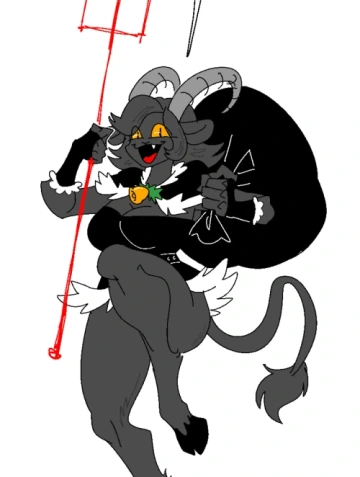 Christmas Devil, Krampus's thick pussy flesh an...