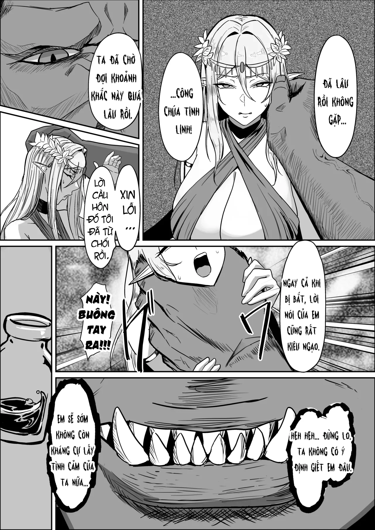 Torawareta Elf Touzen Seidorei no Kei - Oneshot - 8