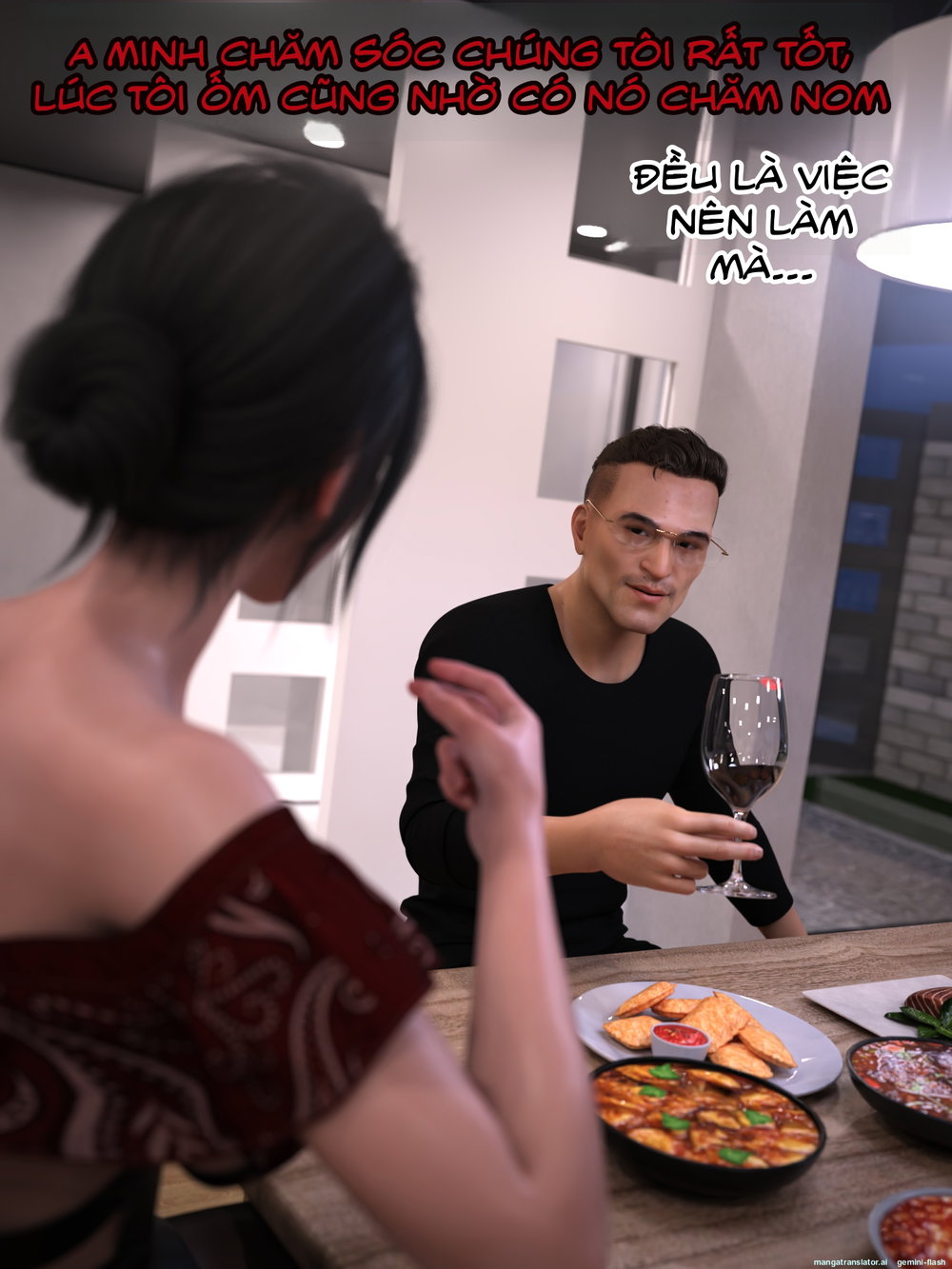 Chăm Sóc Vợ Và Con Gái Thằng Bạn - Chuong 6 - 93