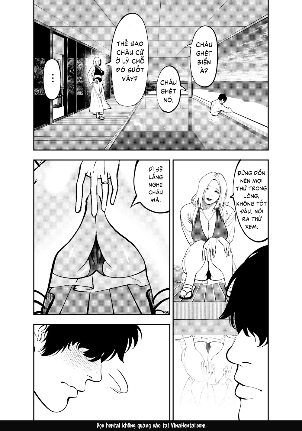 Ở nhà nghỉ bãi biển cùng dì - Oneshot - 9