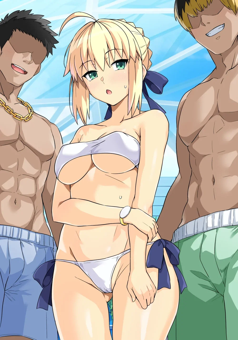 Saber-san Yarimoku Nanpamachi Pool Hen + Omake ... - Chap 2 - 14