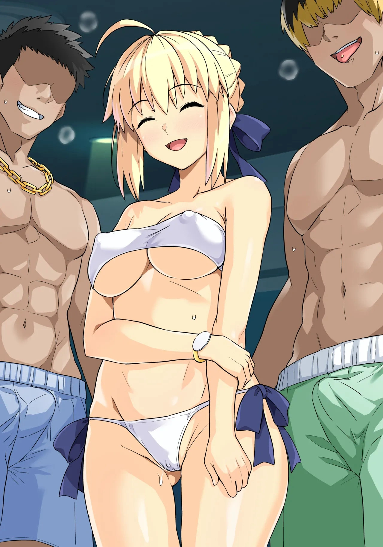 Saber-san Yarimoku Nanpamachi Pool Hen + Omake ... - Chap 2 - 15