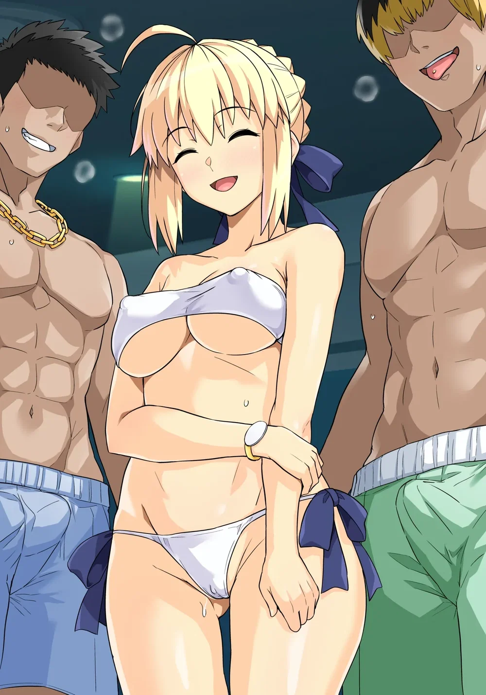 Saber-san Yarimoku Nanpamachi Pool Hen + Omake ... - Chap 2 - 15