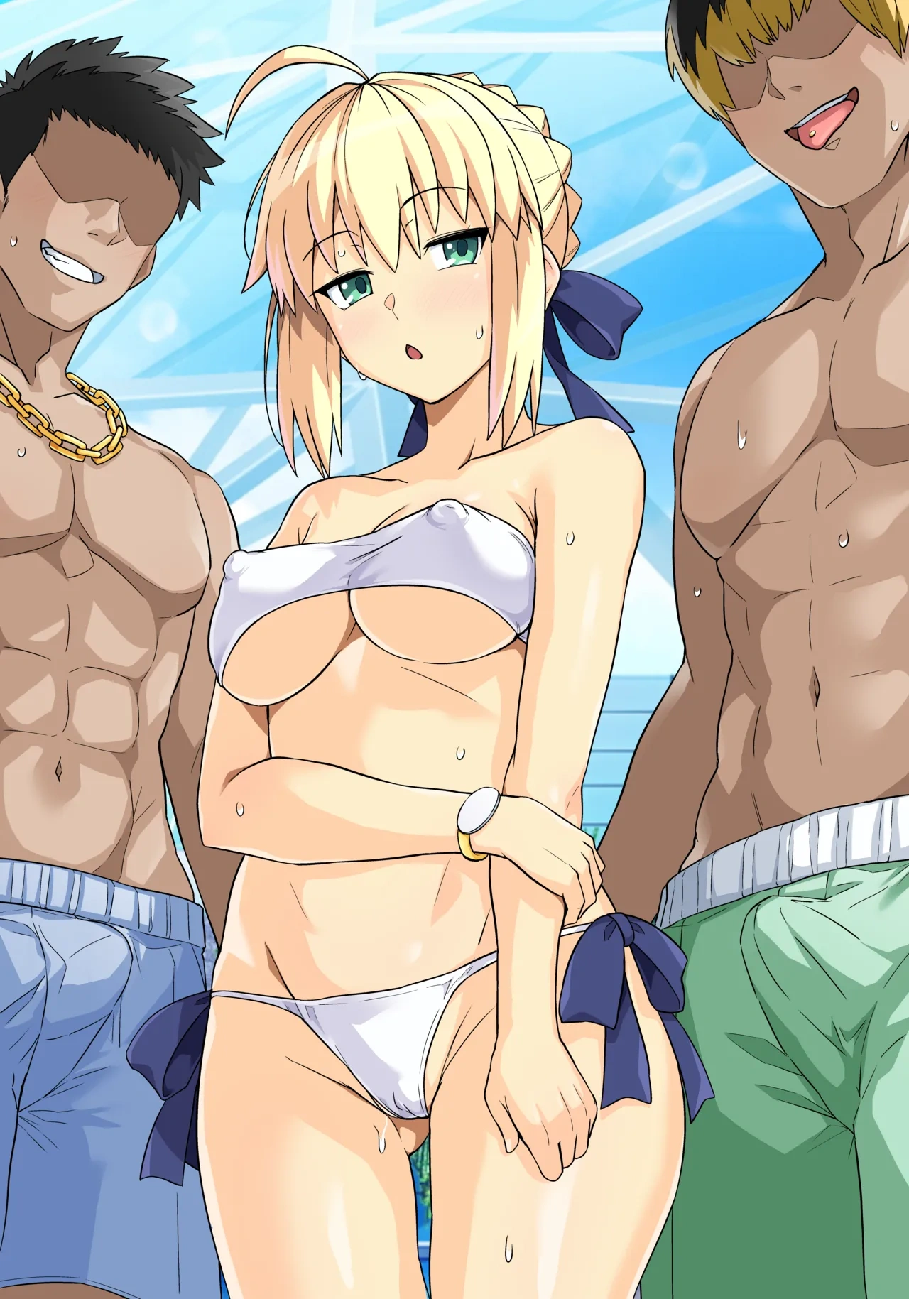 Saber-san Yarimoku Nanpamachi Pool Hen + Omake ... - Chap 2 - 24