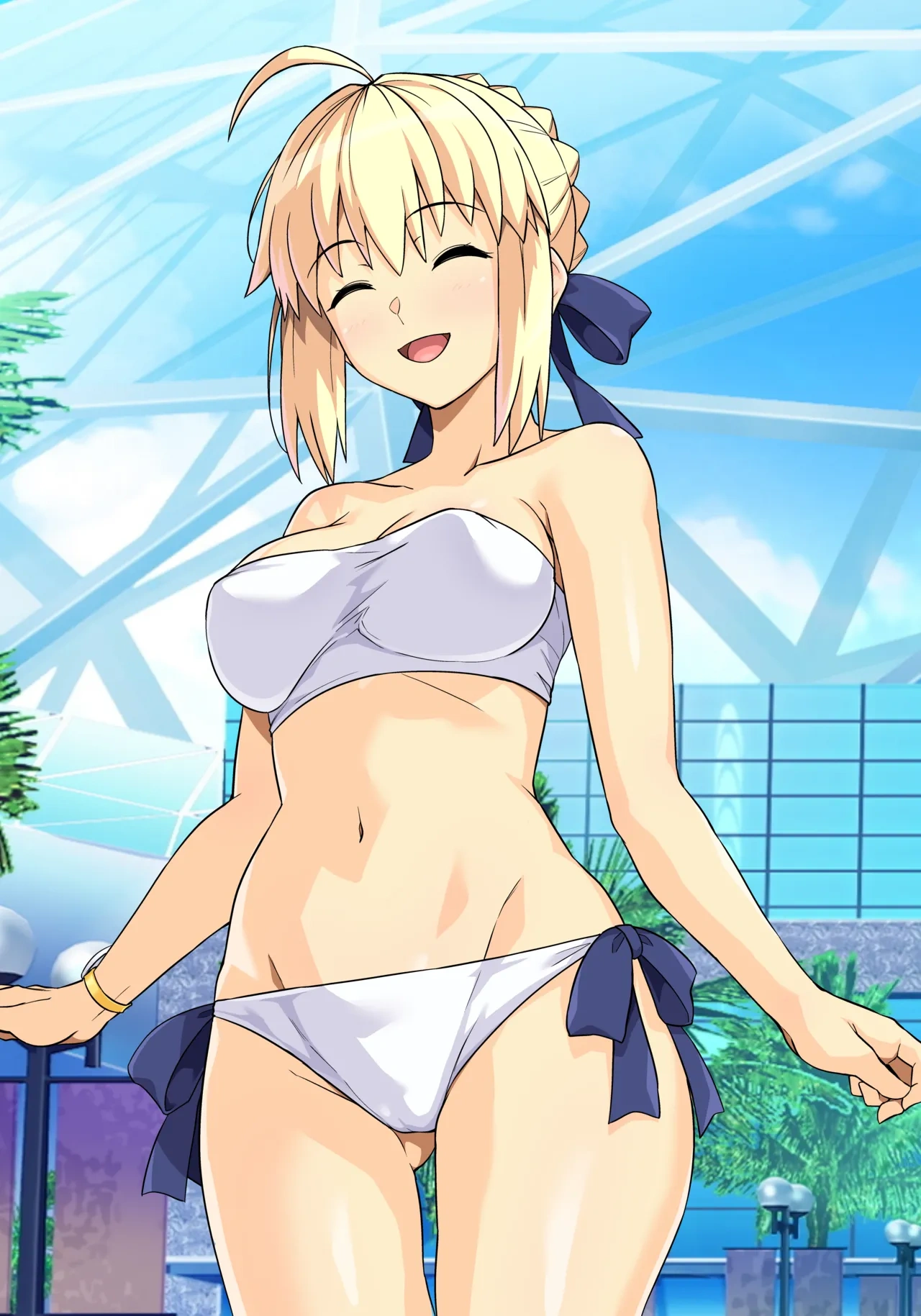 Saber-san Yarimoku Nanpamachi Pool Hen + Omake ... - Chap 2 - 25