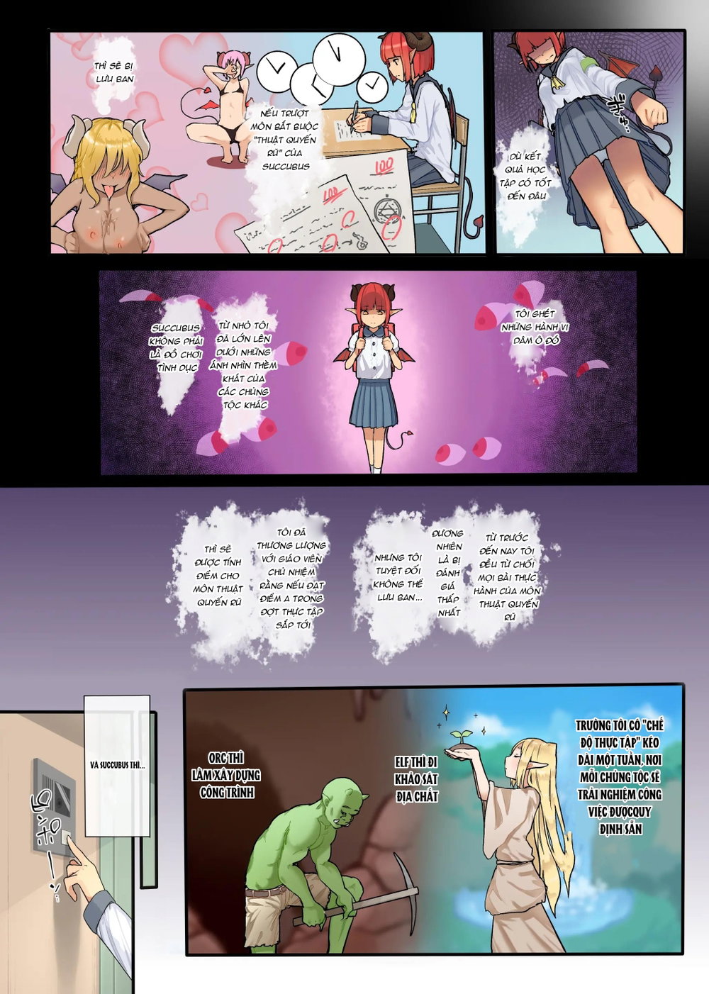潔癖風紀委員サキュバスの淫ターンシップ ～1週間みっちり♥強制奉仕活動～ - Chap 1 - 8