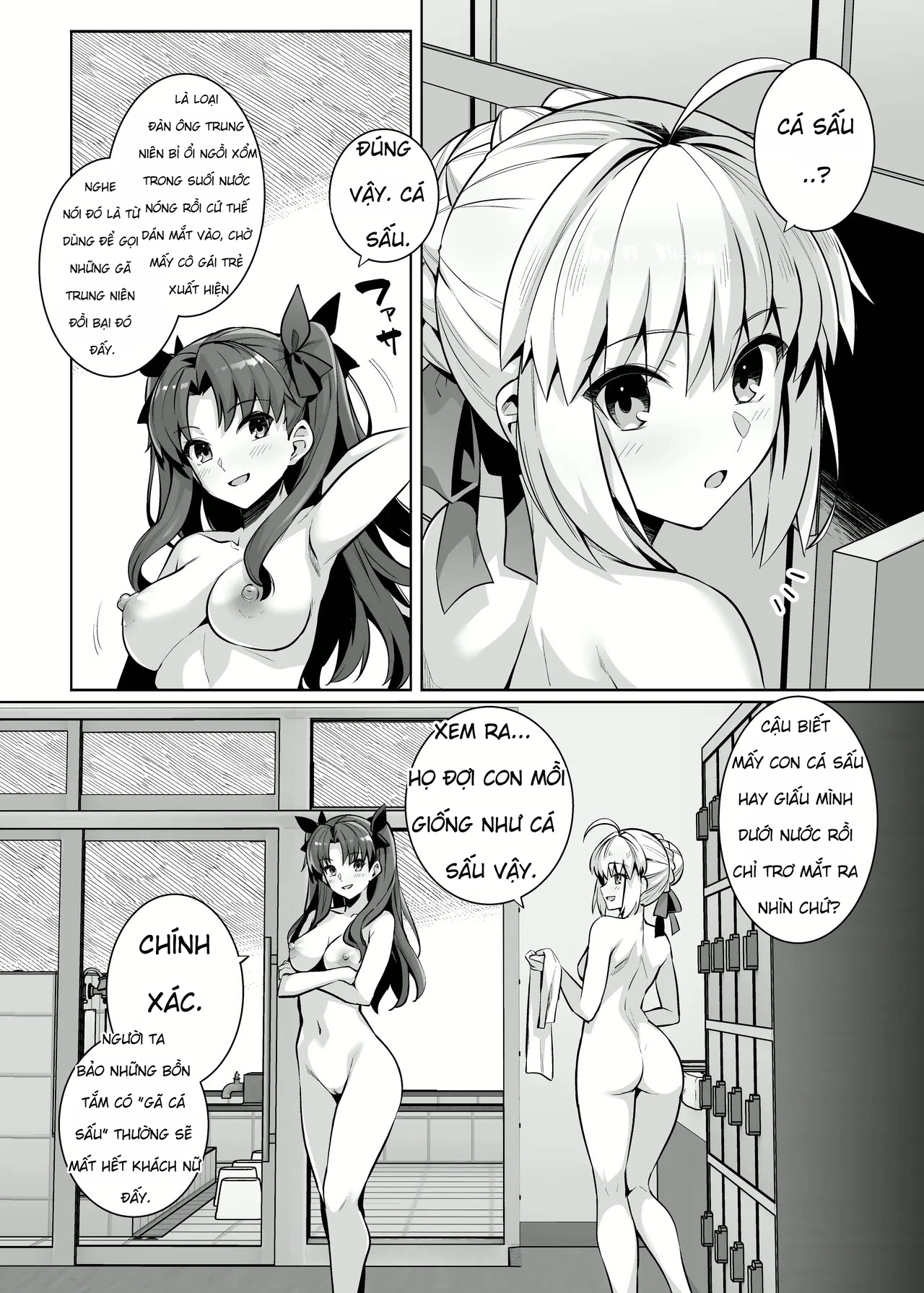 Saber chan và Rin-chan gạ địt ở suối nước nóng - Chap 1 - 2