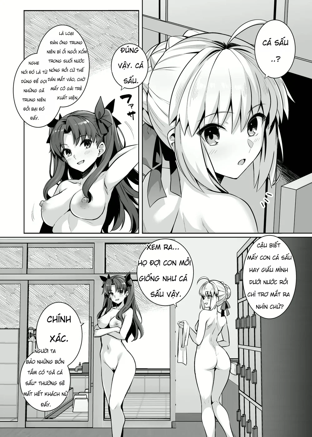 Saber chan và Rin-chan gạ địt ở suối nước nóng - Chap 1 - 2