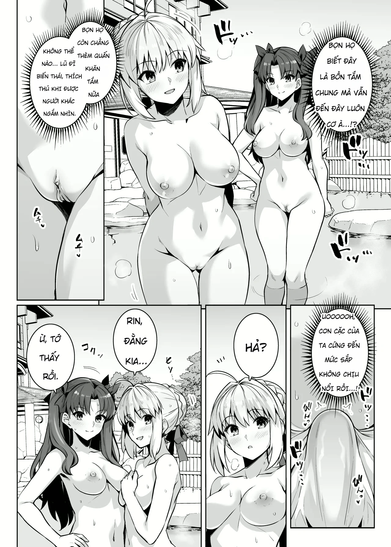 Saber chan và Rin-chan gạ địt ở suối nước nóng - Chap 1 - 9
