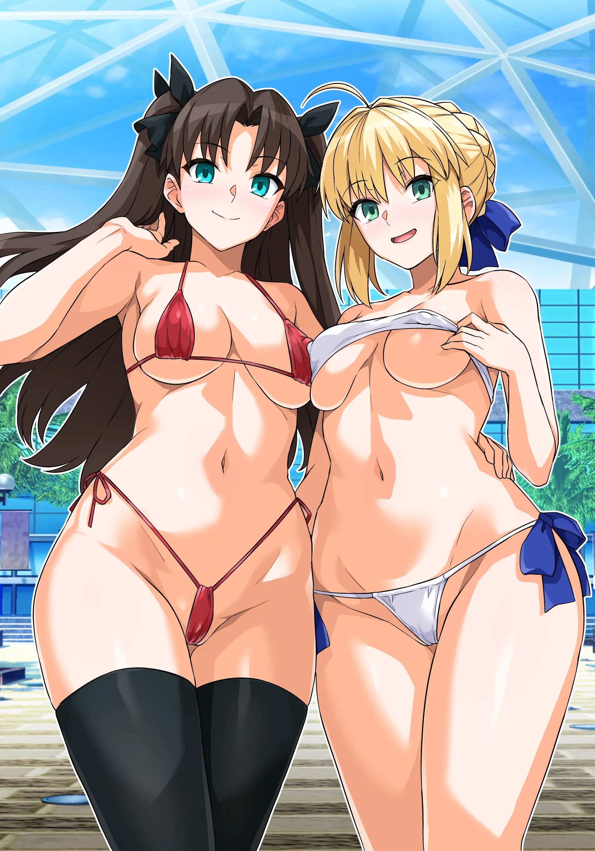 Saber-san Yarimoku Nanpamachi Pool Hen + Omake ... - Chap 1 - 2