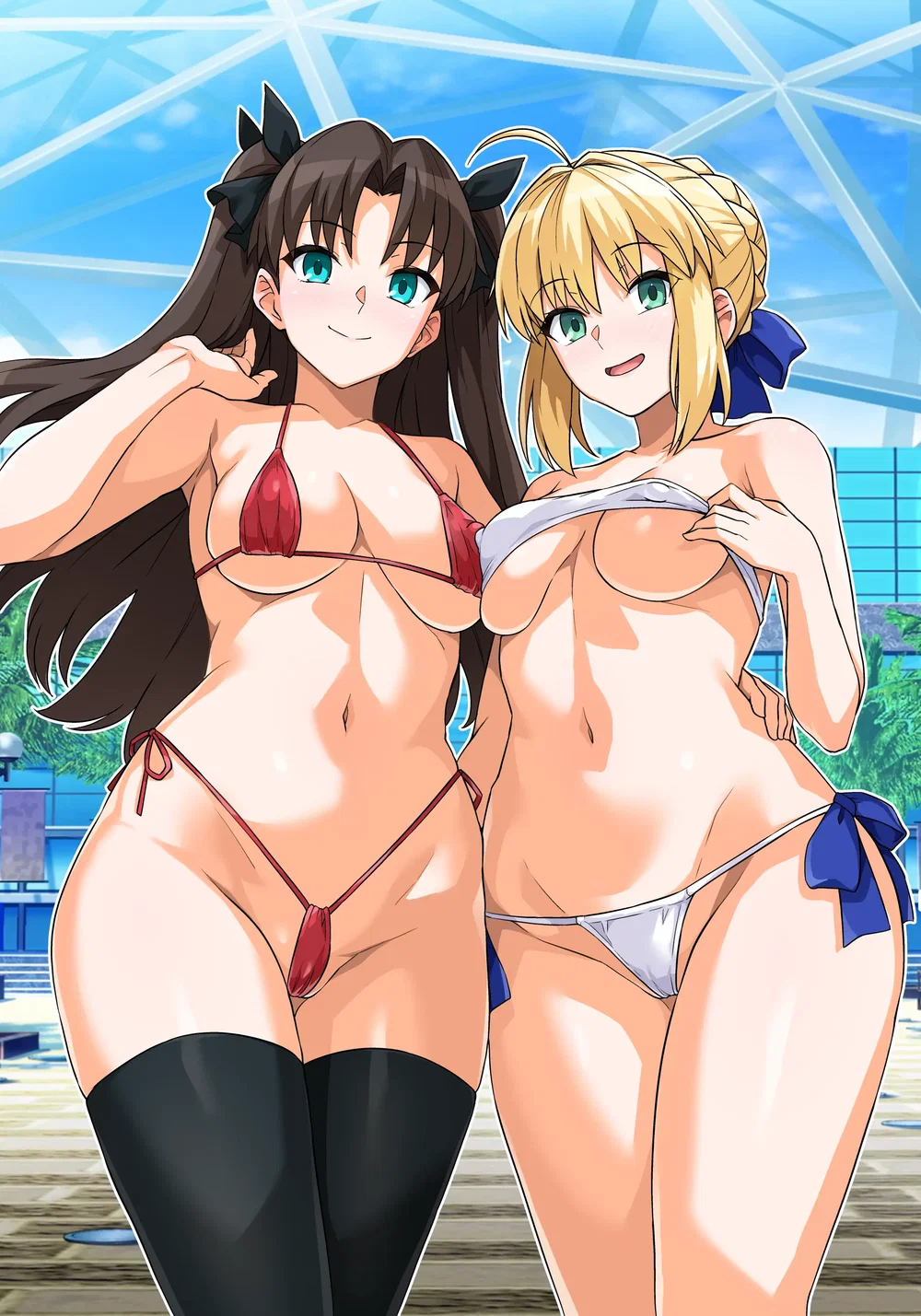 Saber-san Yarimoku Nanpamachi Pool Hen + Omake ... - Chap 1 - 2
