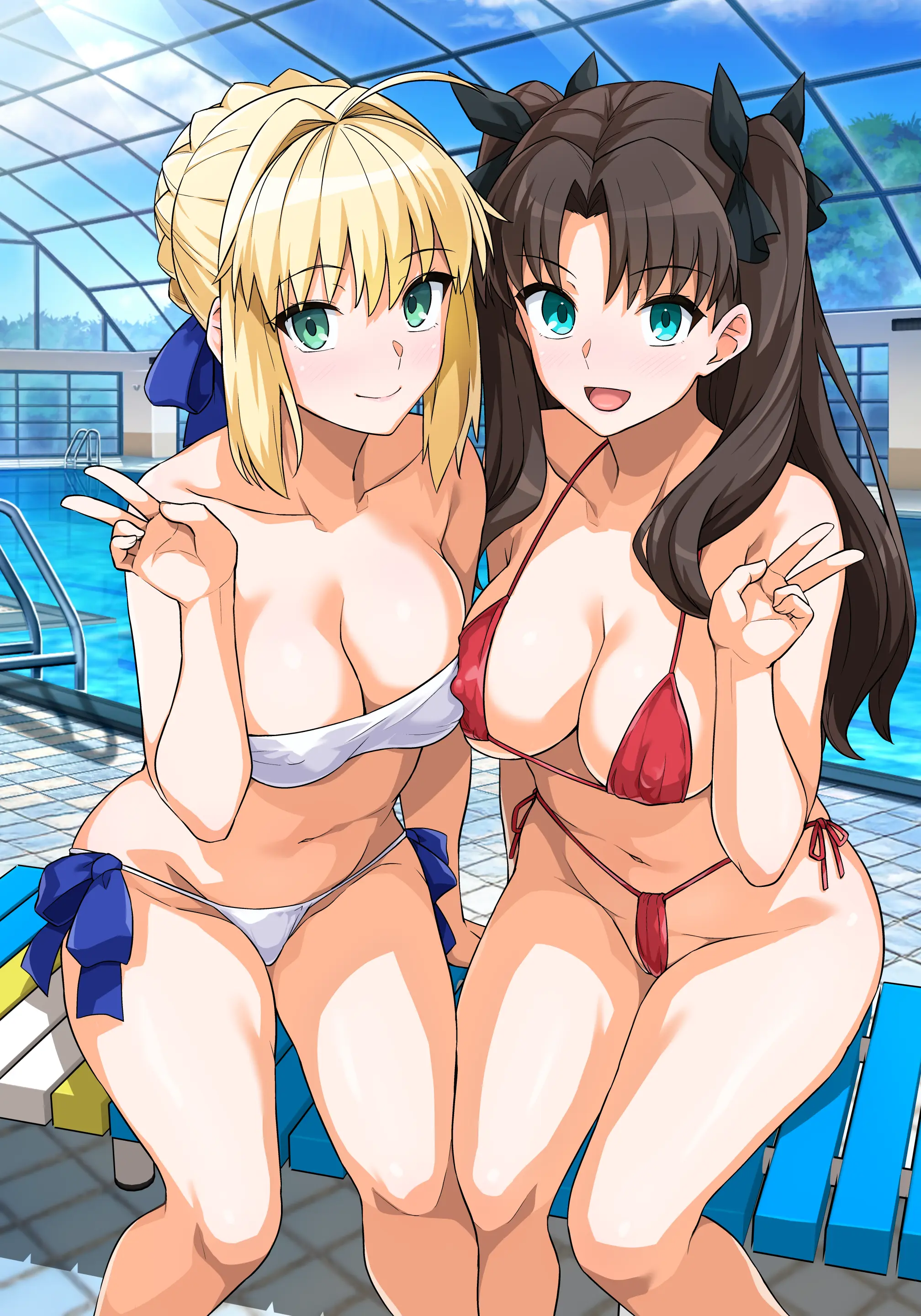 Saber-san Yarimoku Nanpamachi Pool Hen + Omake ... - Chap 1 - 4
