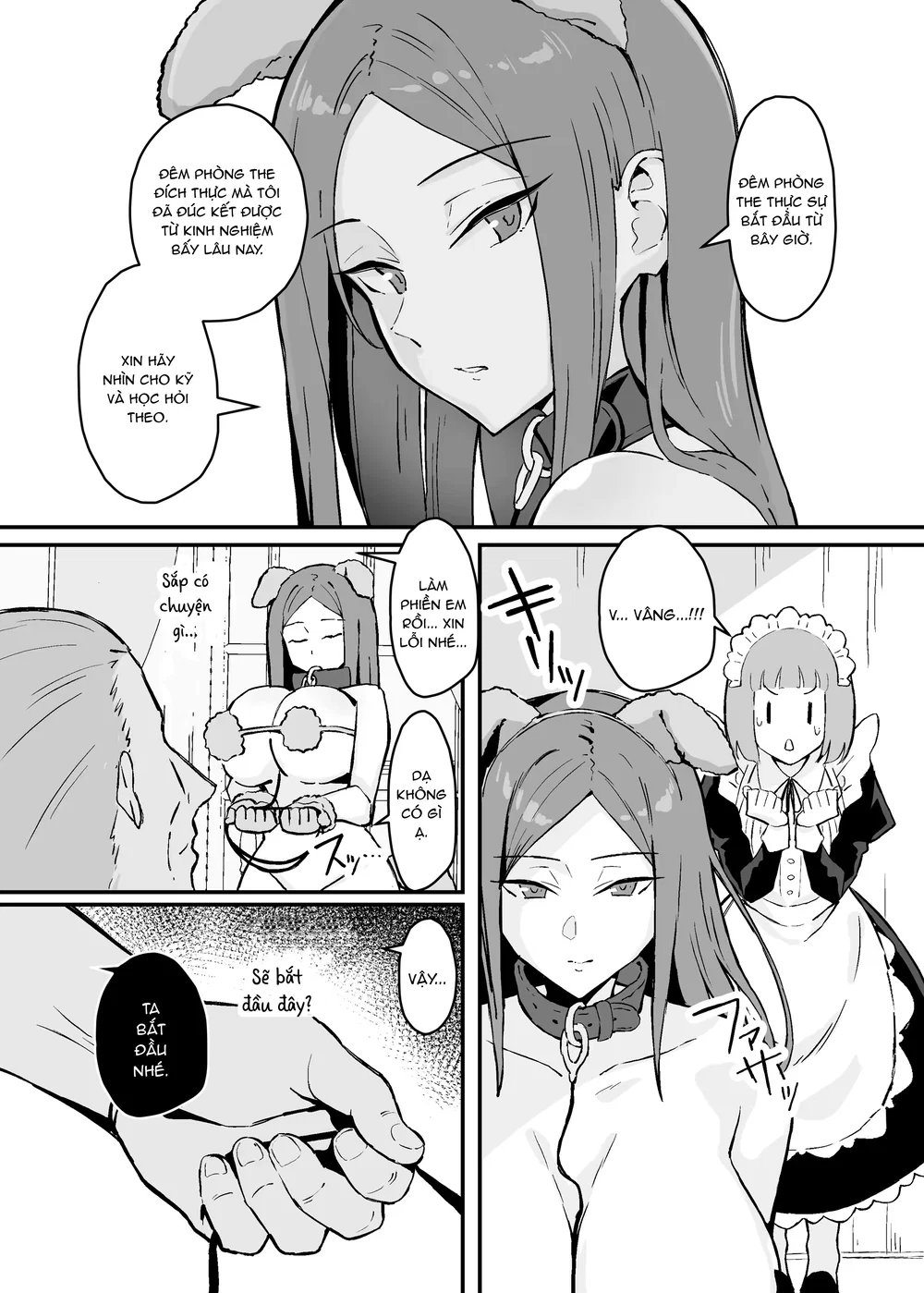憧れの先輩メイド長の夜伽を見学 - Chap 1 - 17