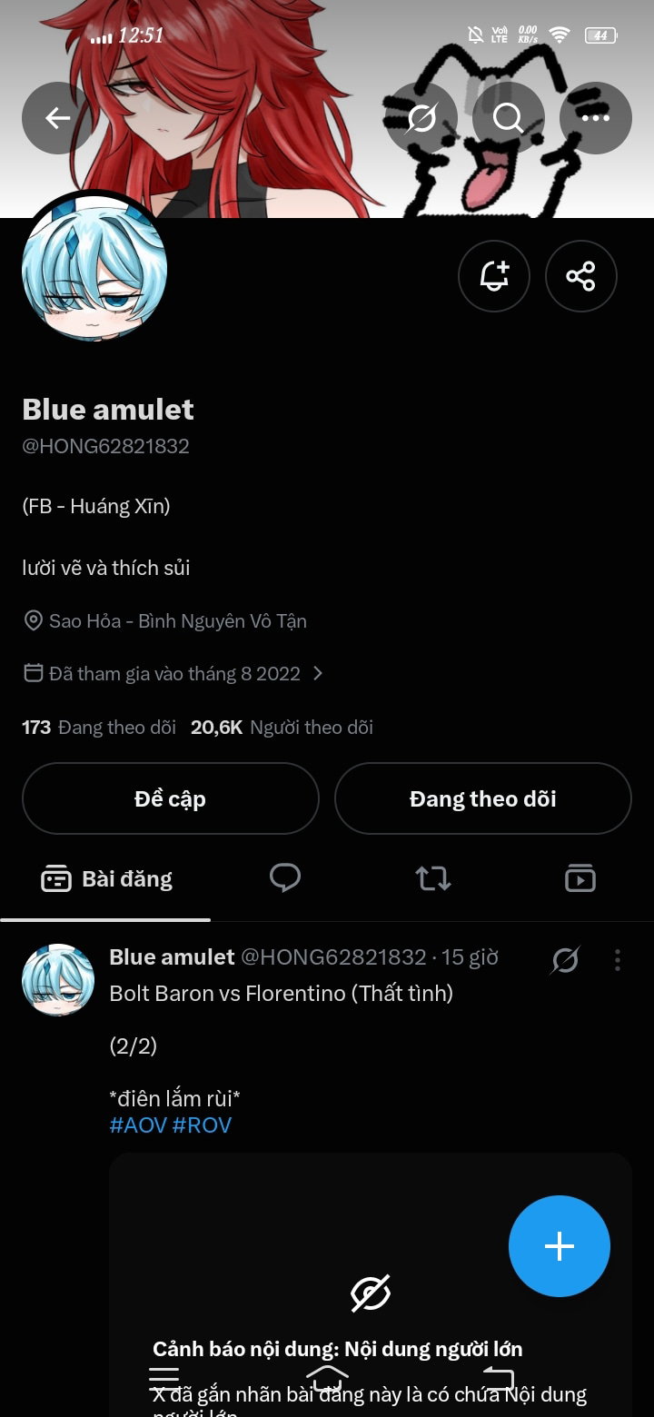 Art của một số artist ngẫu nhiên hoặc khuyết da... - Art Blue Amulet Xinh Xiu Vo X Ung Ho Goc Nhe - 2