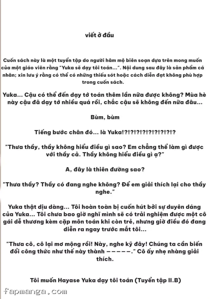 Tôi được Hayase Yuuka dạy kèm môn toán - Tuyển tập đồng sáng tác II・B - Chương 1 - 3