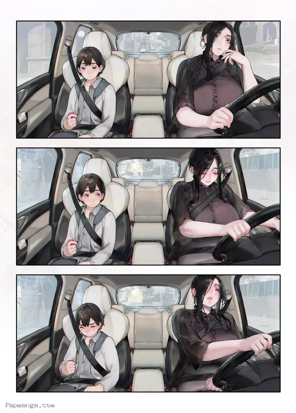 Cô vợ hàng xóm, ngay cả khi lái xe cũng không bỏ bê việc tập cơ sàn chậu - Oneshot - 9